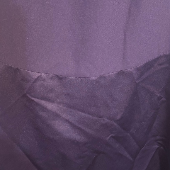 White by Vera Wang Purple Strapless Peplum Mermaid Gown Bridesmaid Dress 8 - Picture 7 of 10